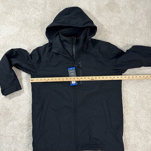 NEW WEATHERPROOF BLACK  SOFTSHELL JACKET MENS L STRETCH TECH JACKET BLACK - Picture 7 of 16